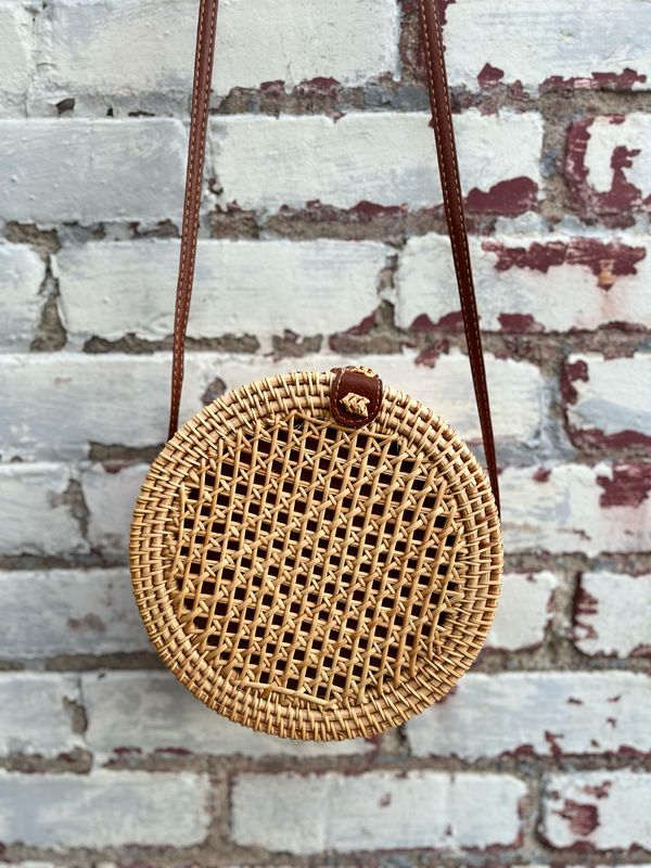 Round Rattan Bag