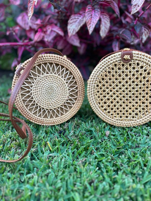 Round Rattan Sun Bag