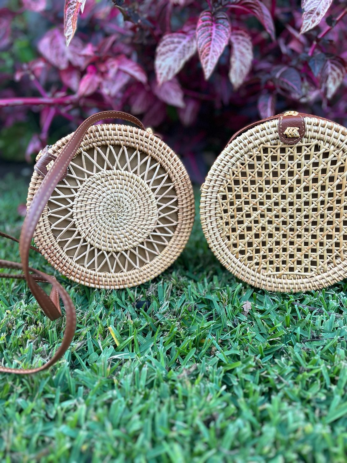 Round Rattan Sun Bag