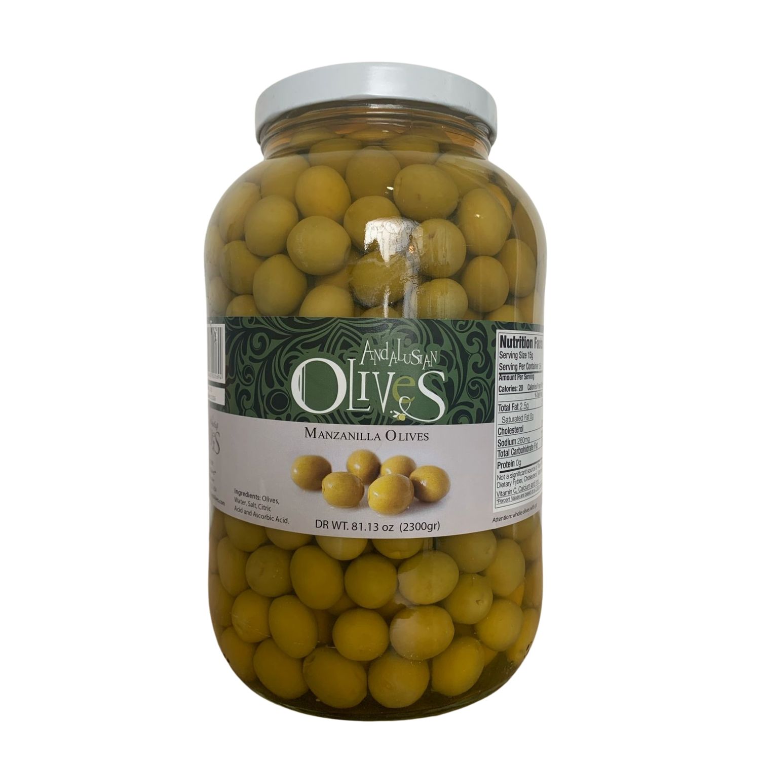 Aceitunas Manzanilla Verde Con Hueso 2300 G