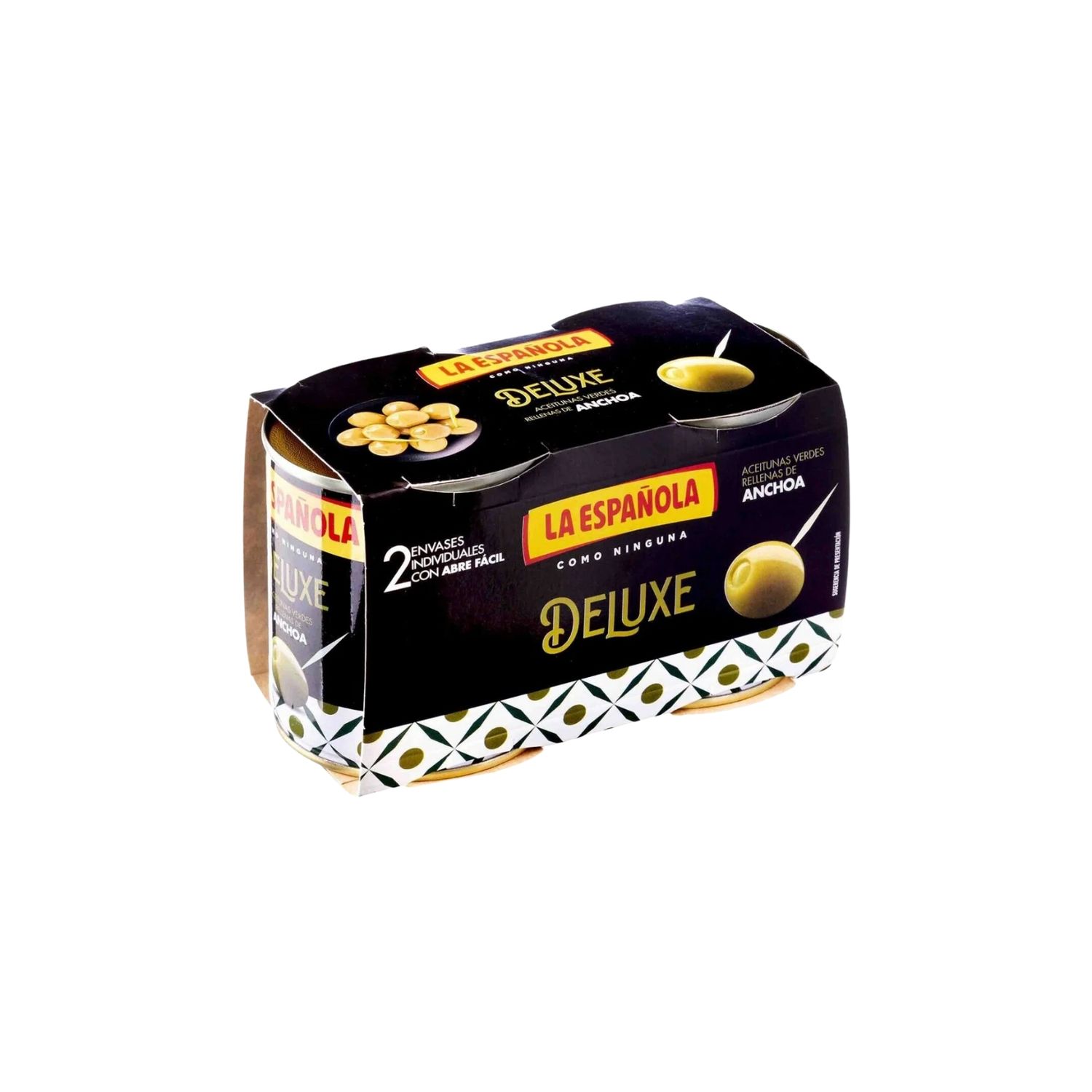 Aceitunas Duo DELUXE rellenas de anchoa 400 g.