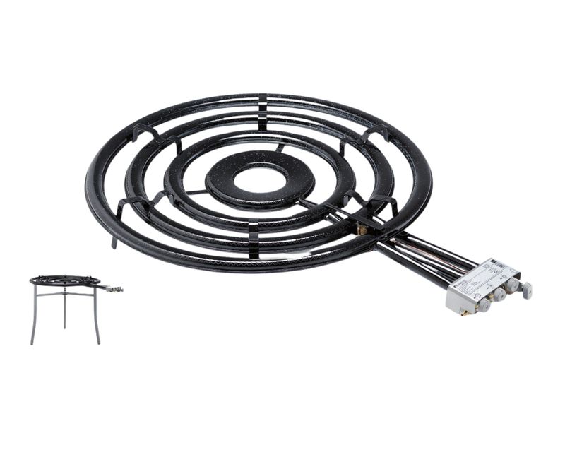 Quemador Paellero Gas Profesional Válvula Termopar 900mm