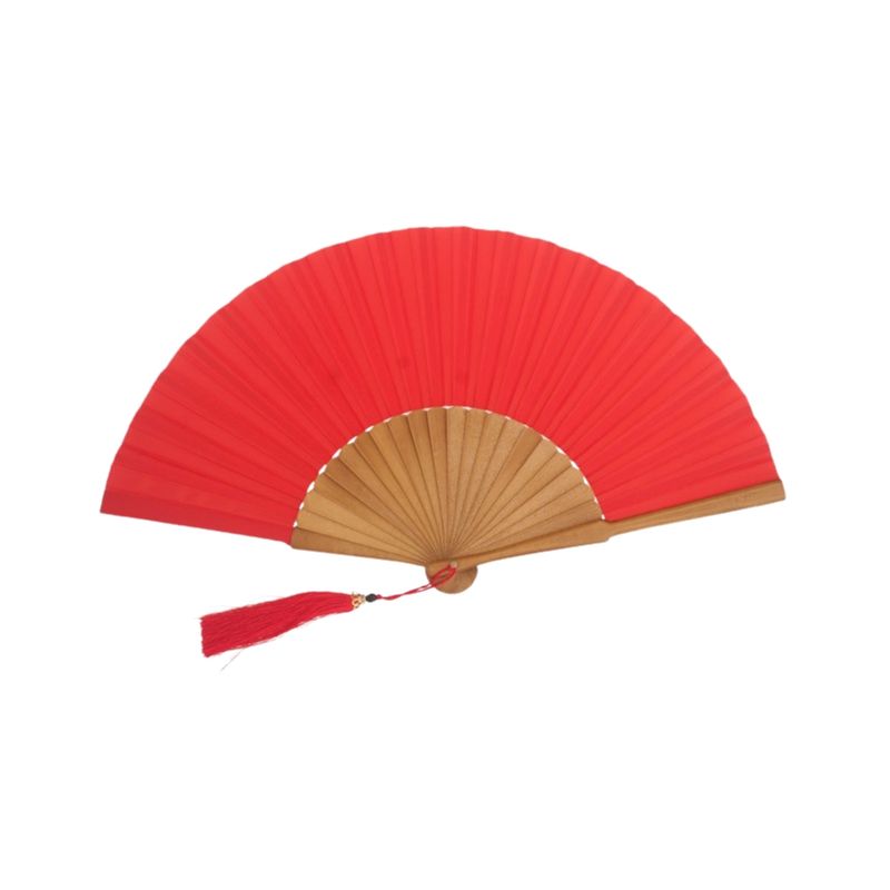 Abanico Seda Rojo