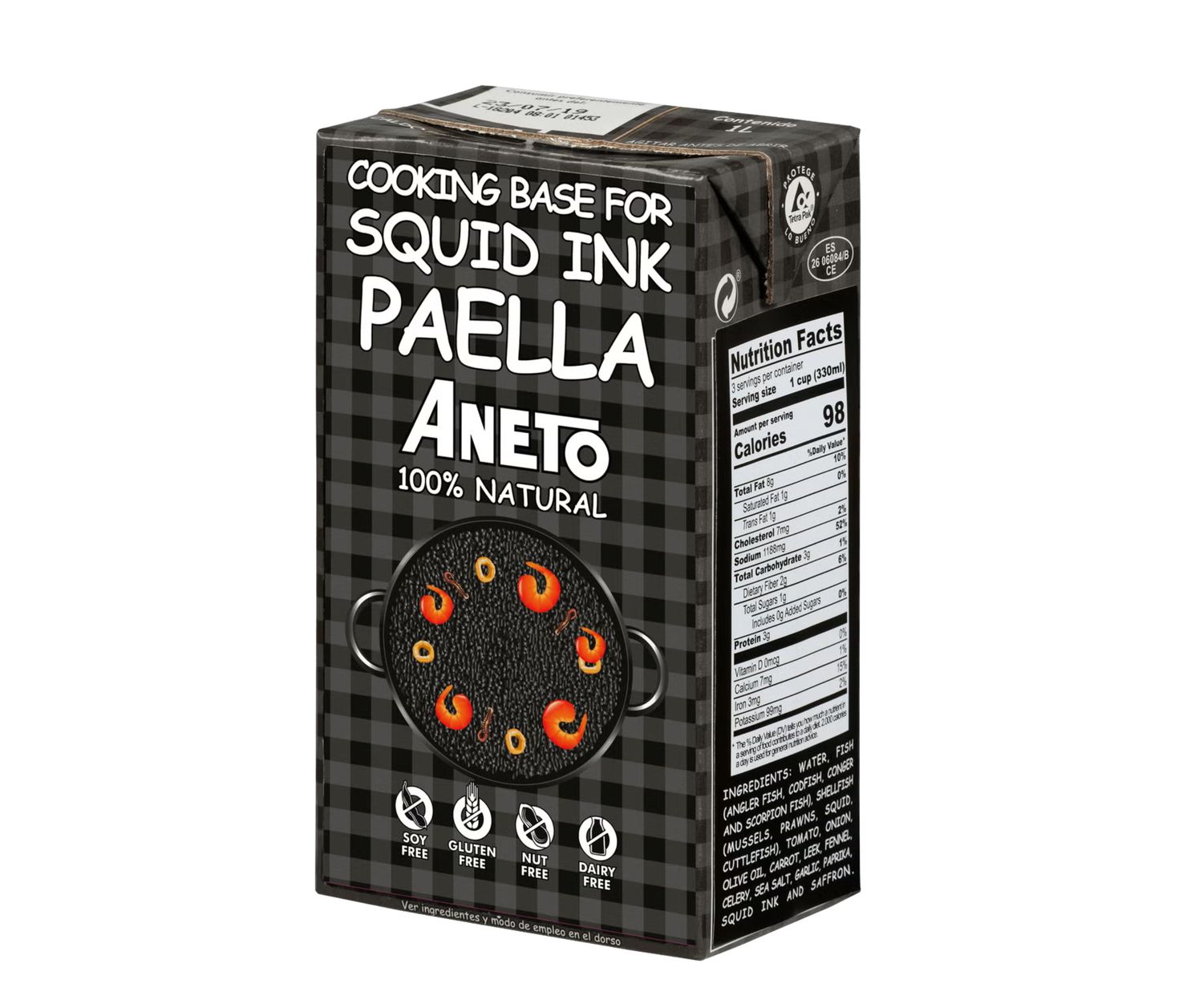 Caldo para Paella Negra, tetrapak 1 L.
