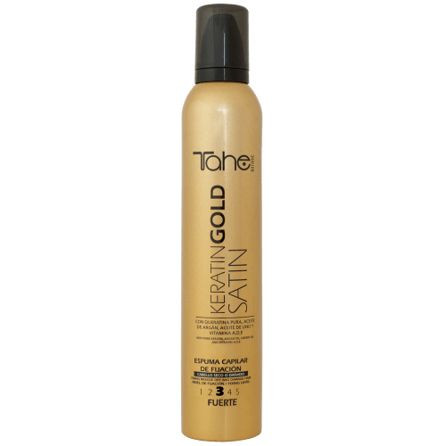 FIXING MOUSSE SATIN  KERATIN GOLD