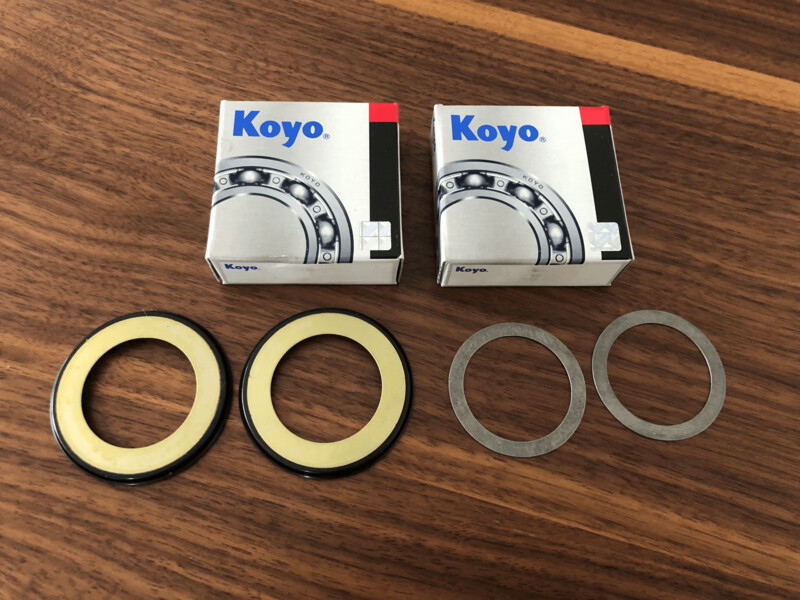 Steering head bearing conversion Steering head bearing conversion