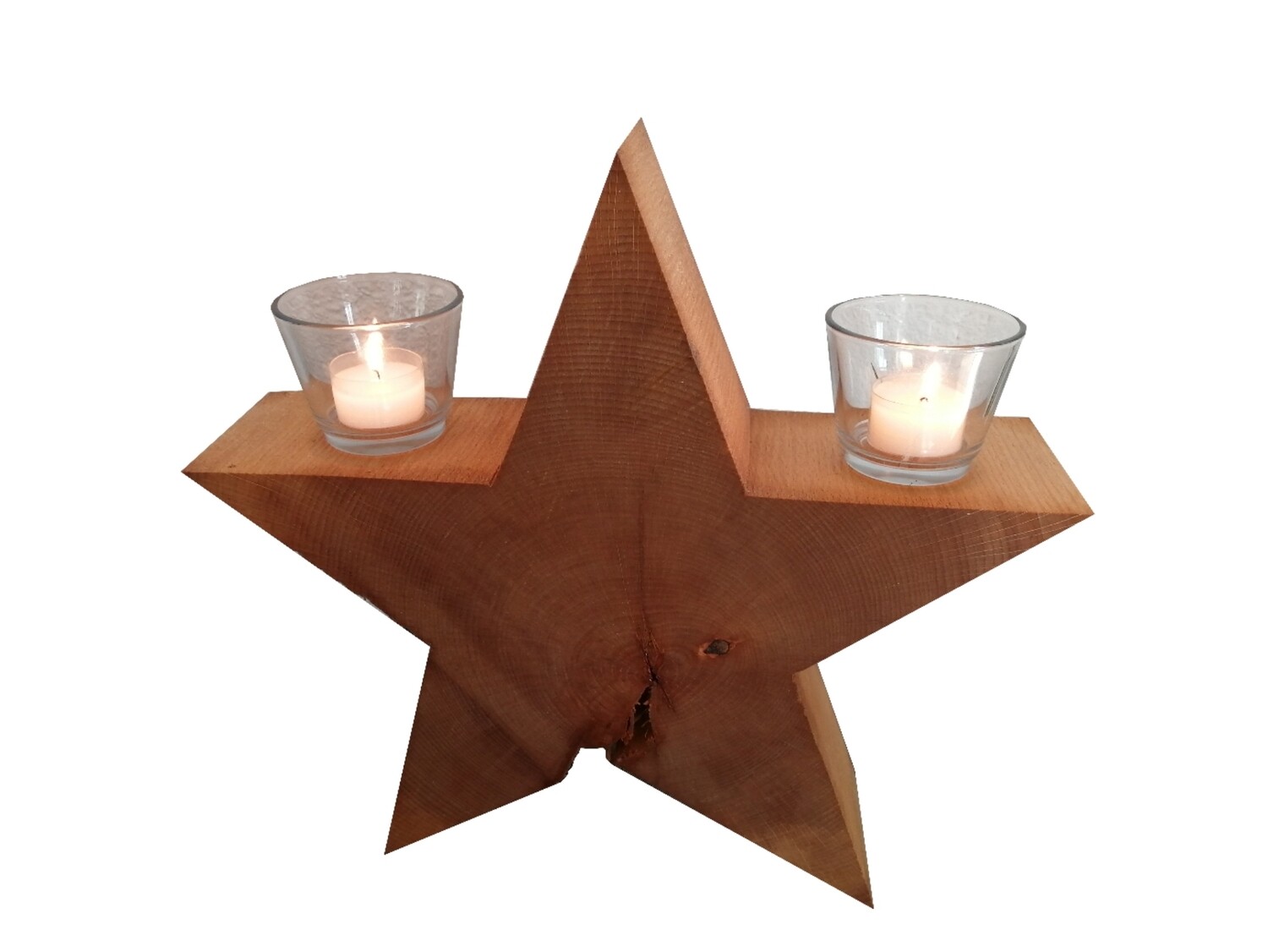 Holz Stern 40cm aus massiver Buche
