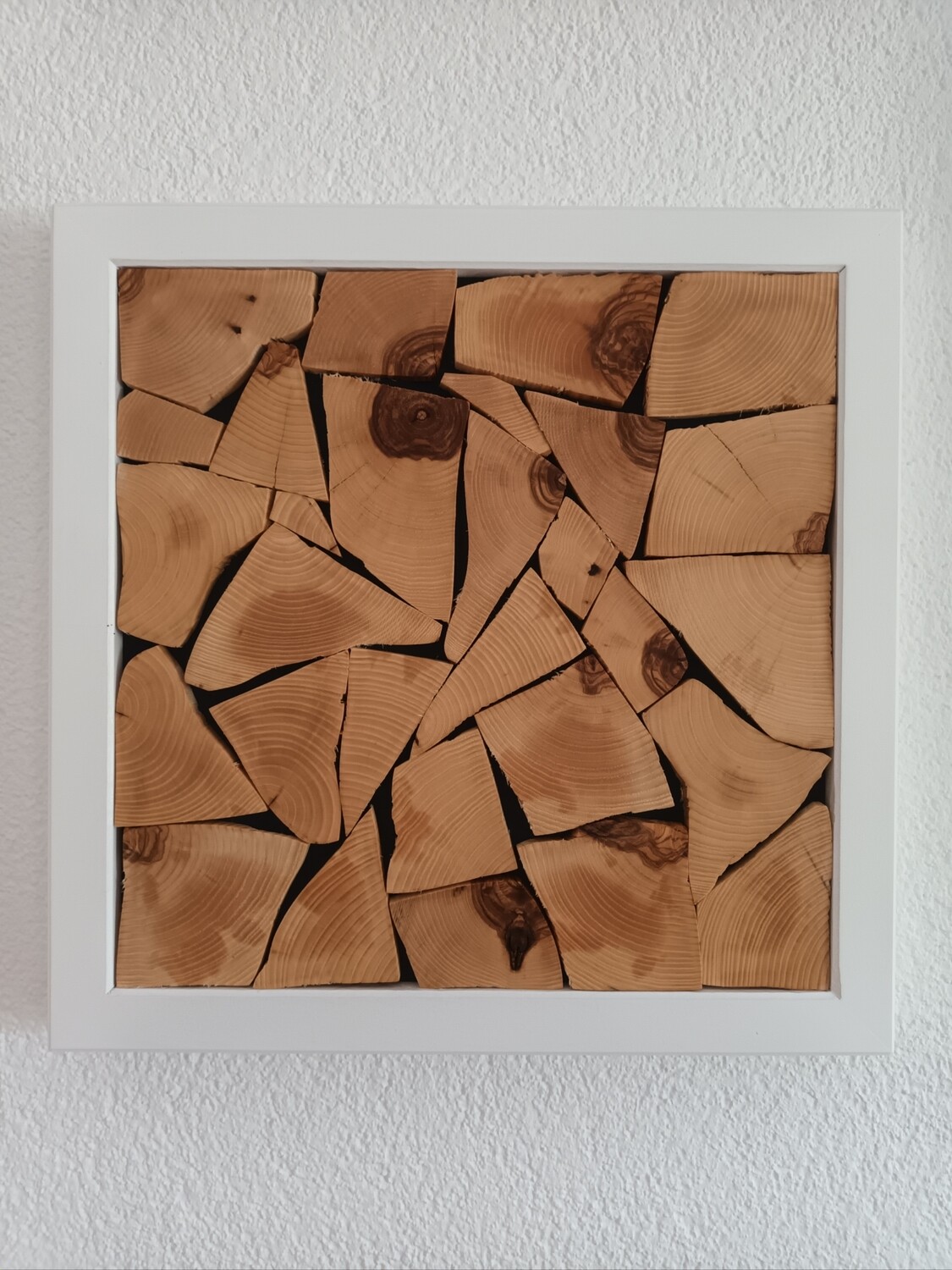 Holzbild Holzstapel 45cm x 45cm