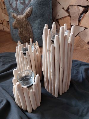 Teelichthalter, Kerzenhalter aus Treibholz Teelichthalter, Kerzenhalter aus Treibholz