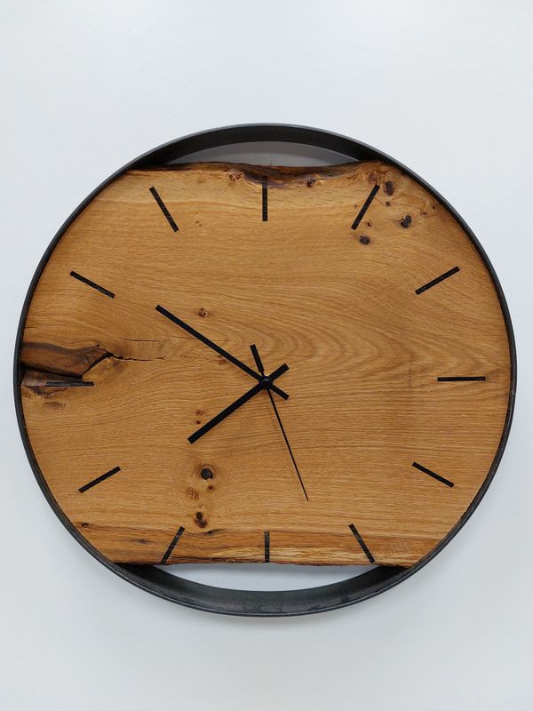 Wanduhr 1 Eiche 45cm Wanduhr 1 Eiche 45cm