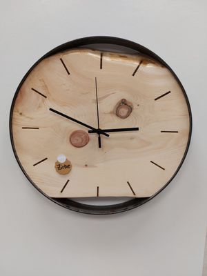 Wanduhr 2 Zirbe 40cm Wanduhr 2 Zirbe 40cm