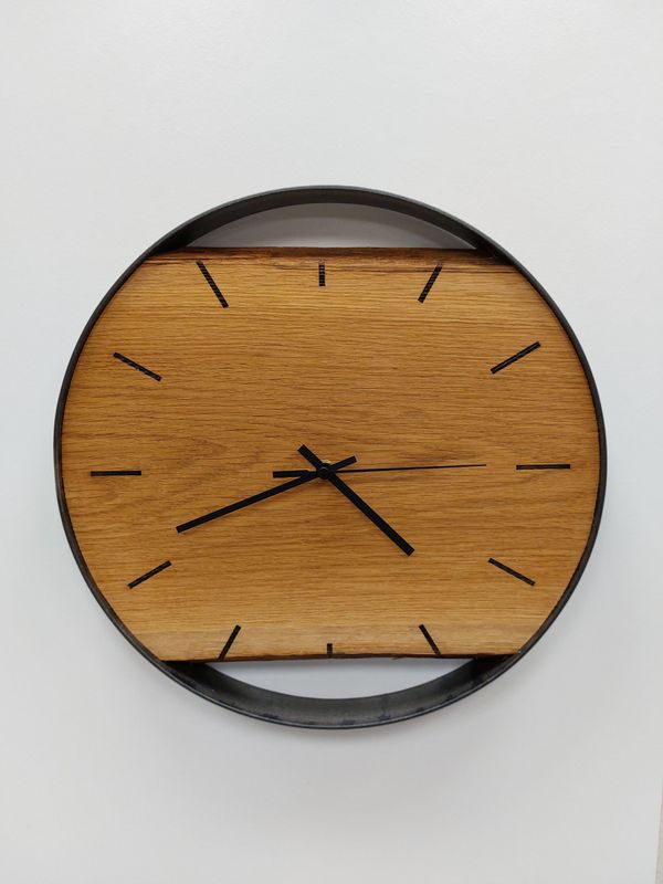 Wanduhr 3 Eiche 40cm Wanduhr 3 Eiche 40cm