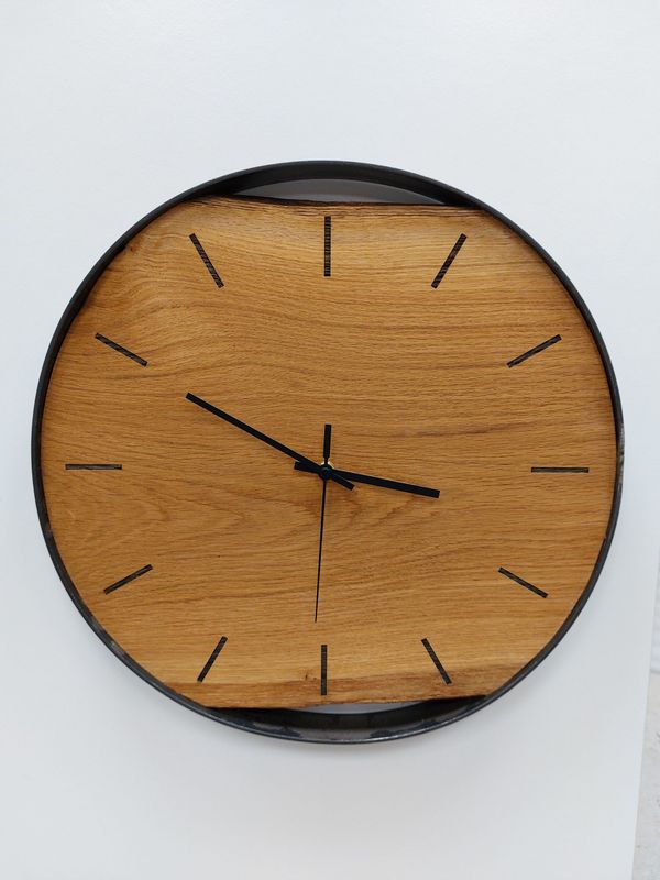 Wanduhr 5 Eiche 45cm Wanduhr 5 Eiche 45cm