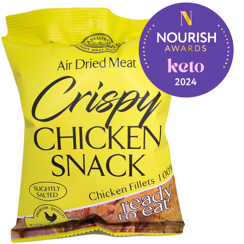 Chicken Crisps - 100% Chicken Fillet , 85% Protein - 6 bags x 25g - Keto Friendly, Low Carb