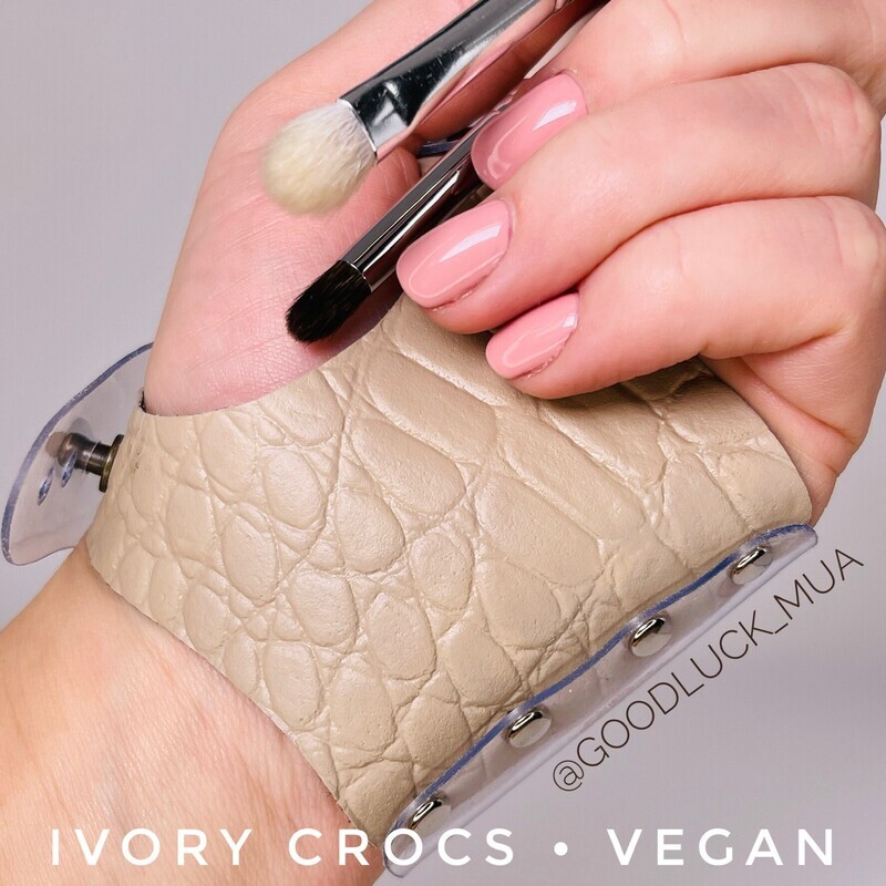 MUA Arbeitshilfe Handschuh  " IVORY CROCS "  LEATHER