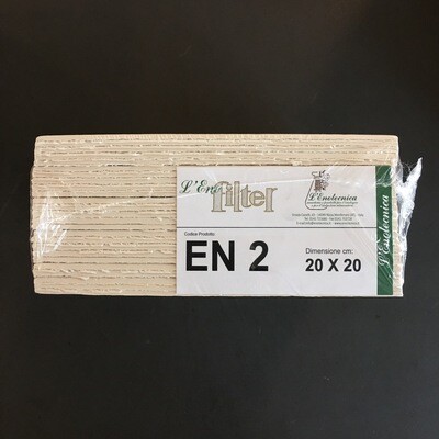 Strati filtranti L'Enofilter EN2 20x20 Conf. 25 Strati
