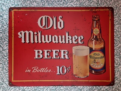 Plaque old Milwaukee beer