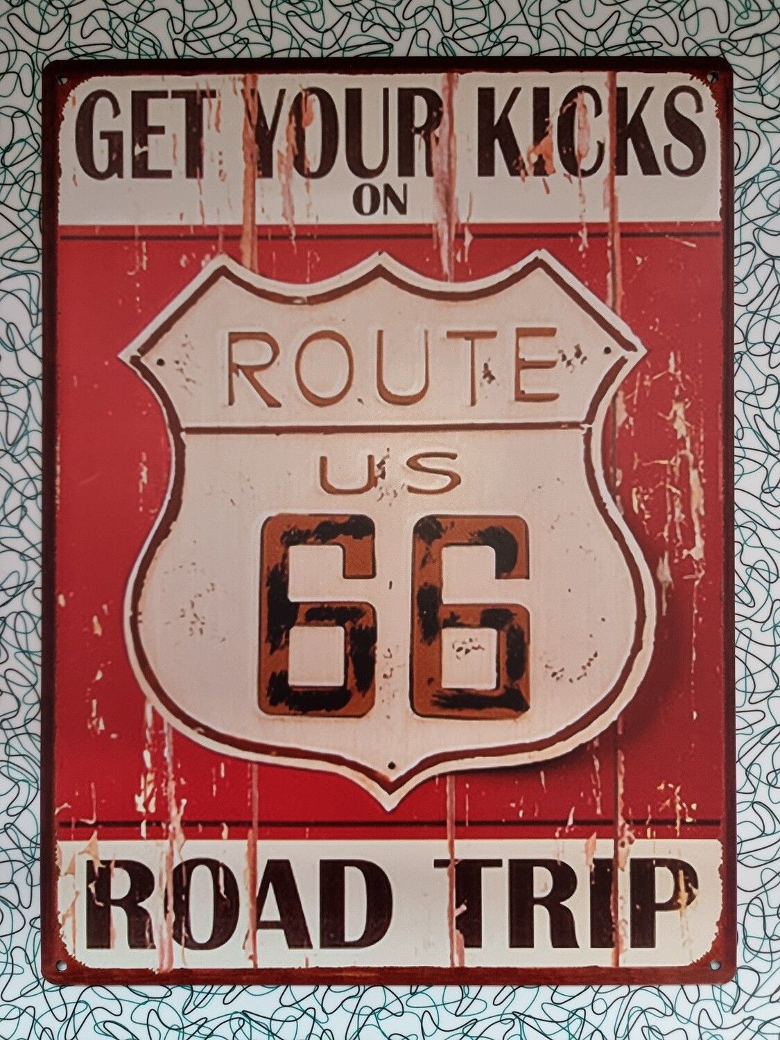 Plaque route 66 road trip