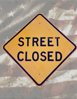 Panneau street closed