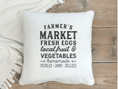 Kissenhülle / Print  "Farmer's Market"
