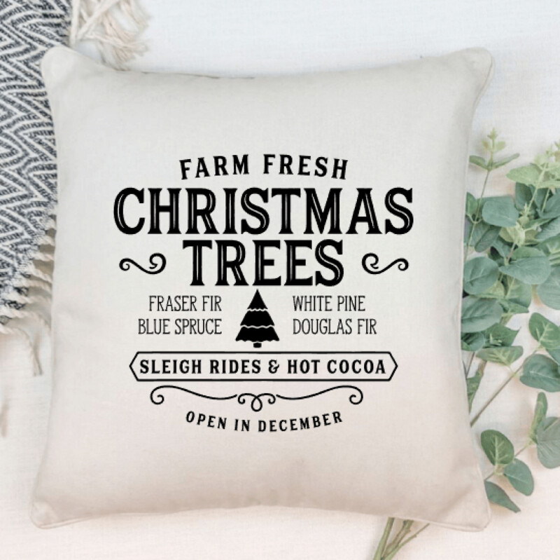 Kissenhülle / Print  "Christmas Trees"