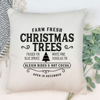 Kissenhülle / Print  "Christmas Trees"