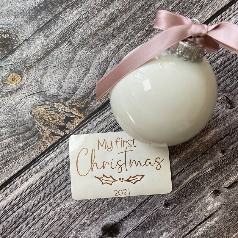 "My first Christmas" Aufkleber