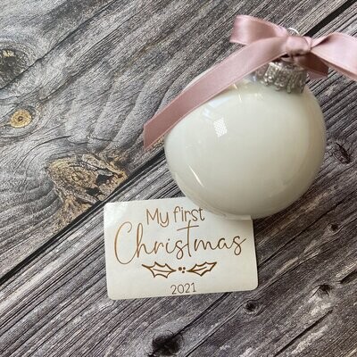 "My first Christmas" Aufkleber
