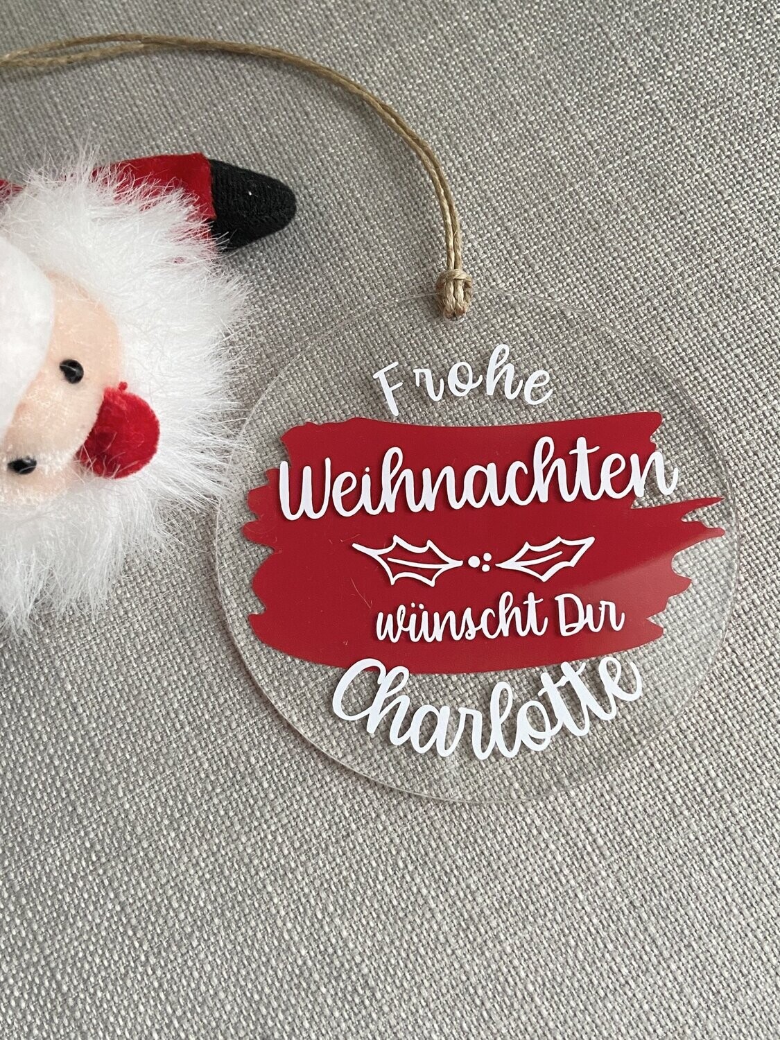 "Frohe Weihnachten" Anhänger
