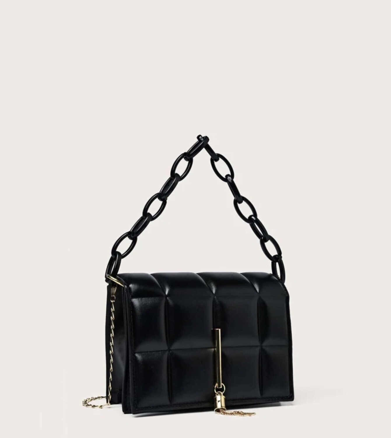 Tassel Decor Satchel Bag