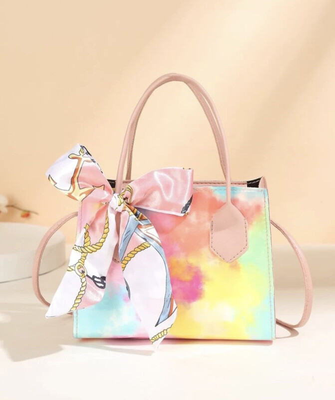 Twirly Scarf Decor Satchel Bag