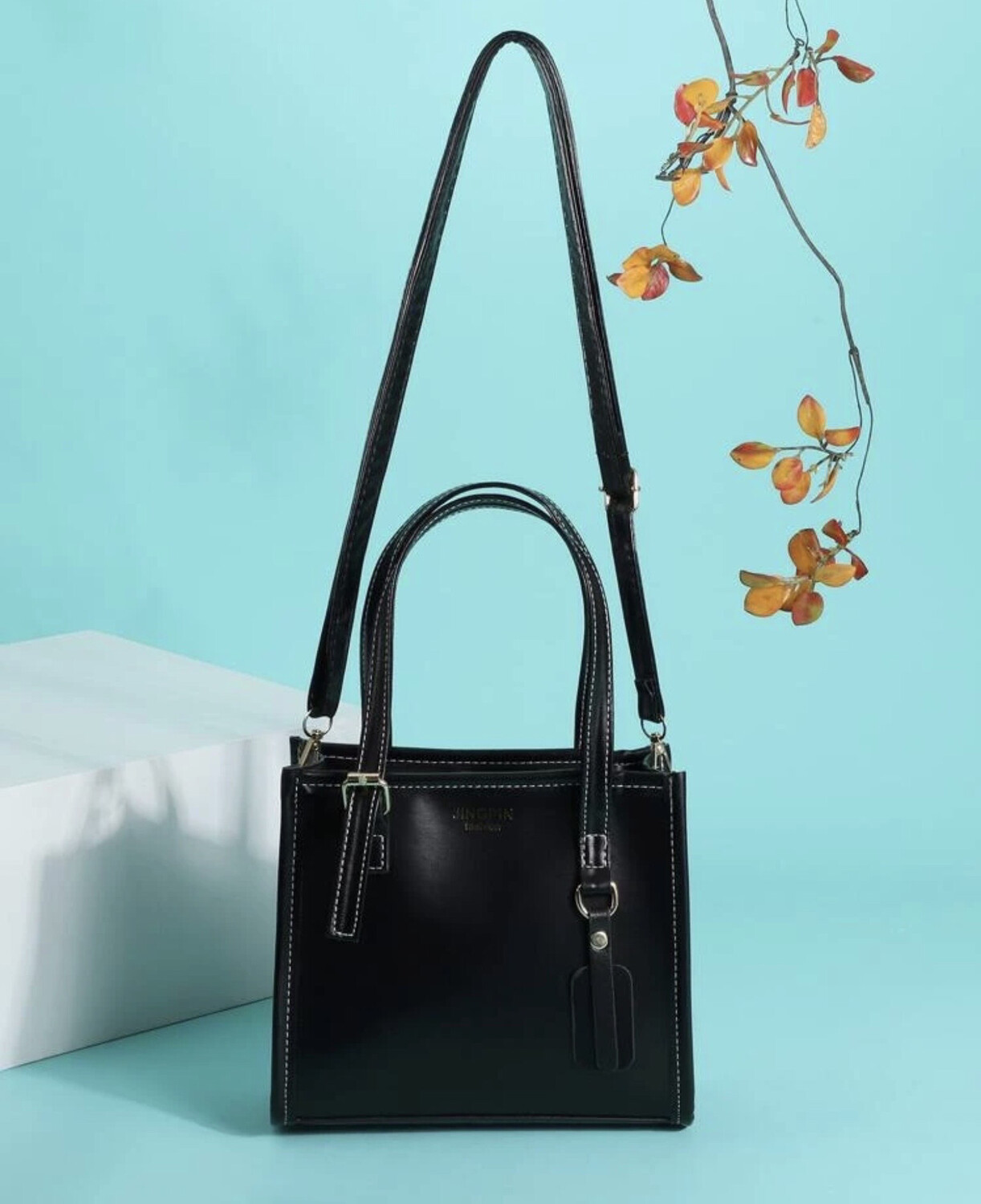 Stitch Trim Satchel Bag