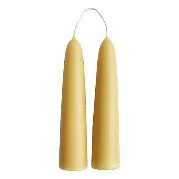 African Beeswax:   Pair of 8" Stubby Candles
