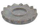 Soapstone Lotus Flower Candle and Incense Holder - Grey