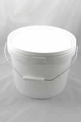 Round Pail and Lid, white, 10 litres
