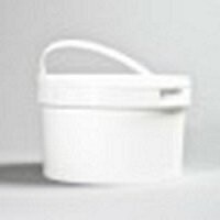 Round Pail and Lid, white, 2.5 litres