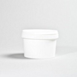 Round Pail and Lid, White, 1 litre