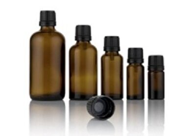 GL18 Amber Dropper Bottle, no closure, 5ml