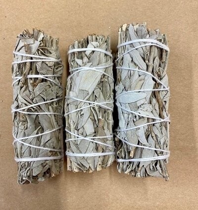 White Sage Wand 4" ea