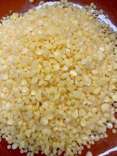 Beeswax Beads Yellow Unrefined, from