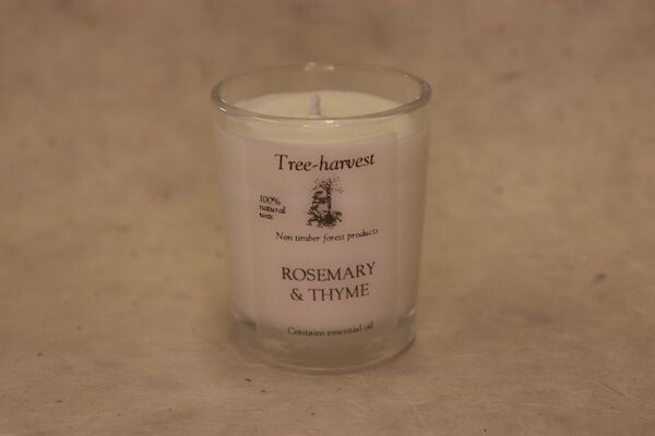 Pure Plant Wax Votive Candle - Rosemary & Thyme