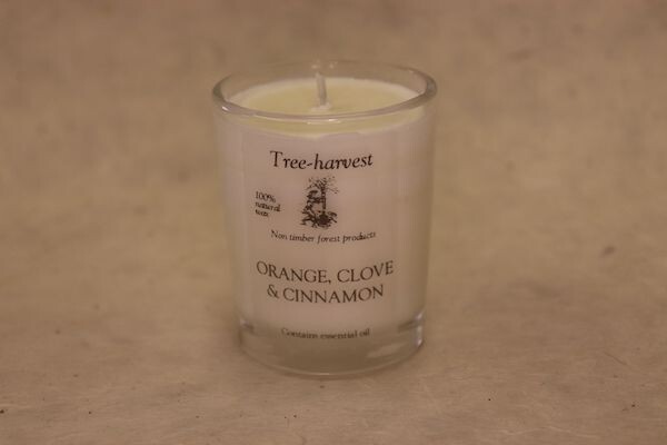 Pure Plant Wax Votive Candle - Orange, Clove & Cinnamon