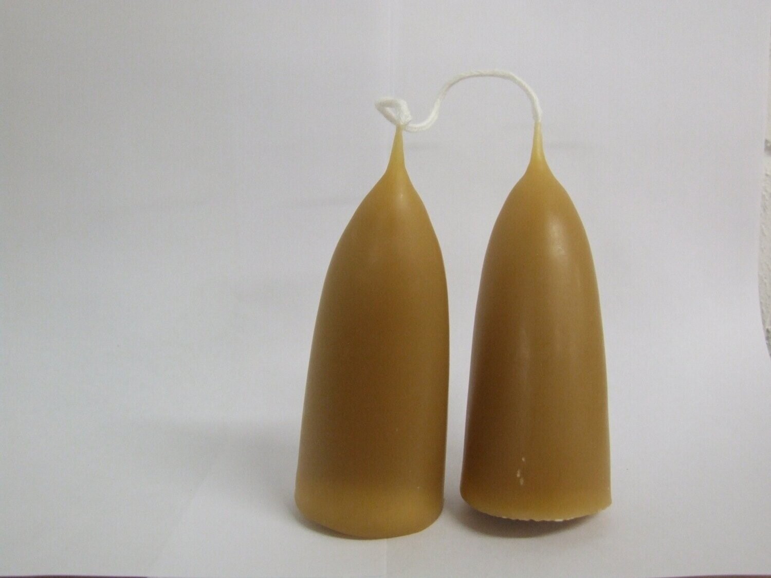 UK Beeswax:   Pair of 4" Stumpie Candles