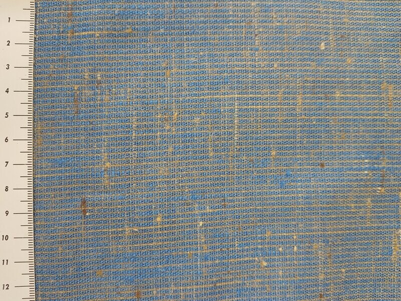 Seide mit Leinen blau/beige Seide mit Leinen blau/beige