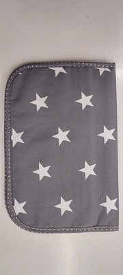 Wickeltasche weiß/grau mit Sternen 