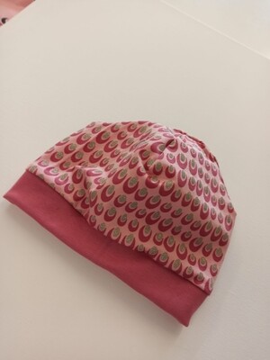 Mütze rosa mit Pfauenauge