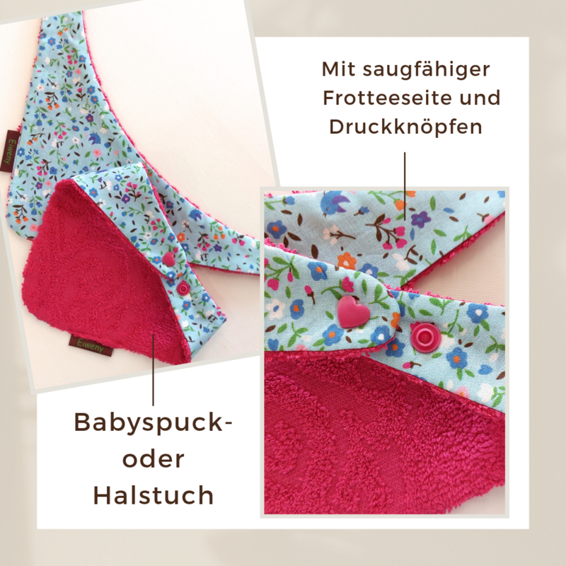 Eiweny Baby Halstuch Spucktuch Blümchen Eiweny Baby Halstuch Spucktuch Blümchen