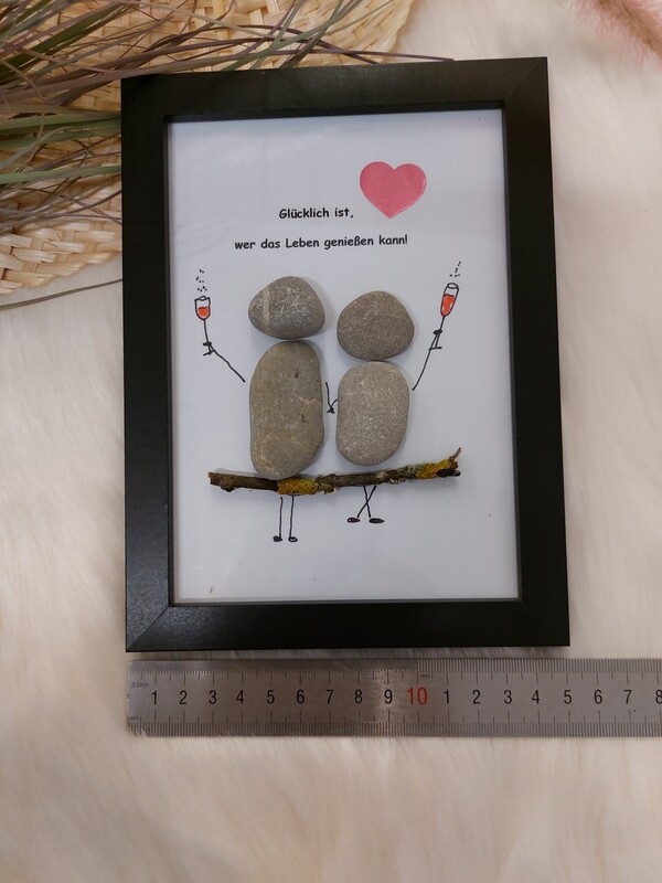 Steinbild groß Leben genießen