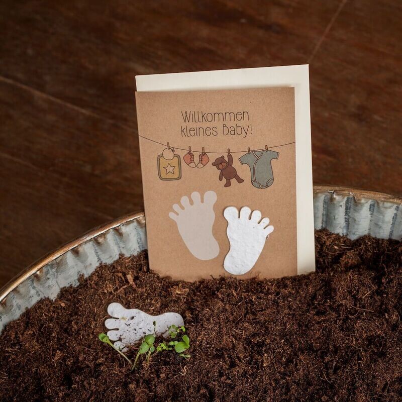 Samen Postkarte: Babyfüße