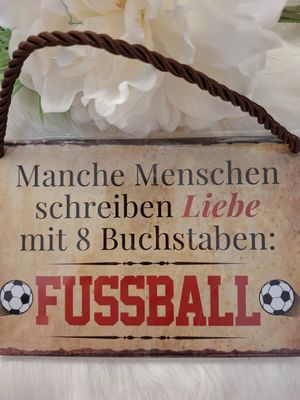 Blechschild mit Kordel